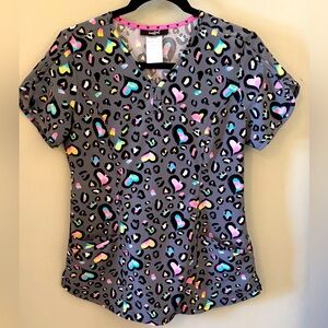 👩‍⚕️🏥💥Cute Hearts Scrub Top!